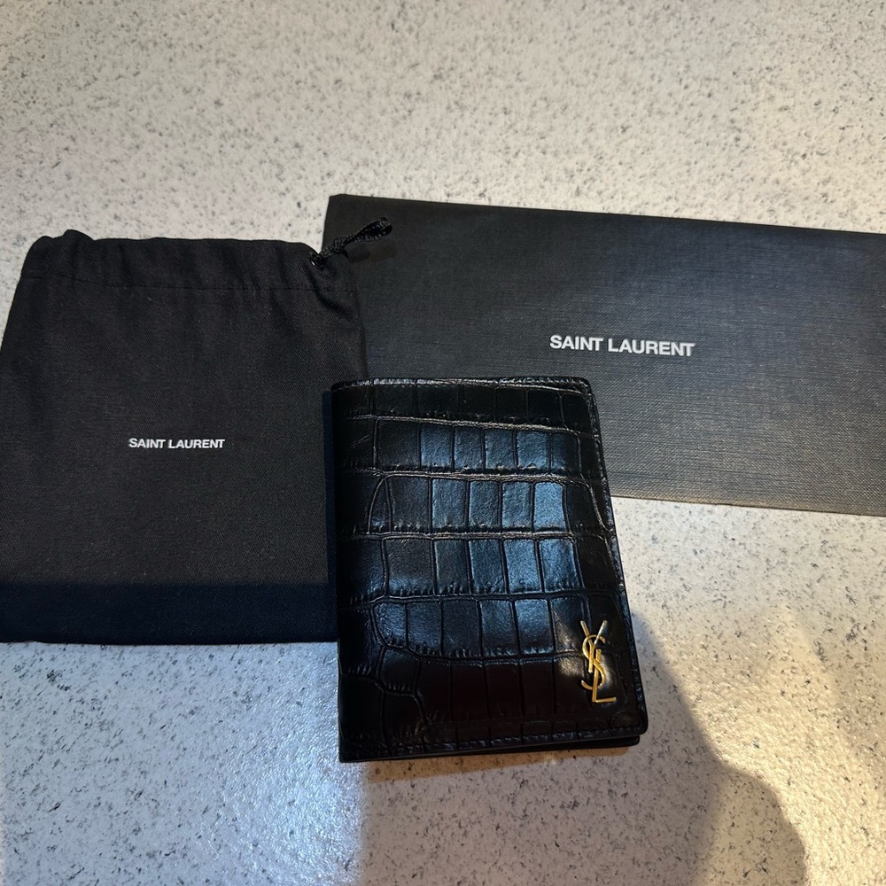 Saint Laurent Black Tiny Cassandre Wallett
